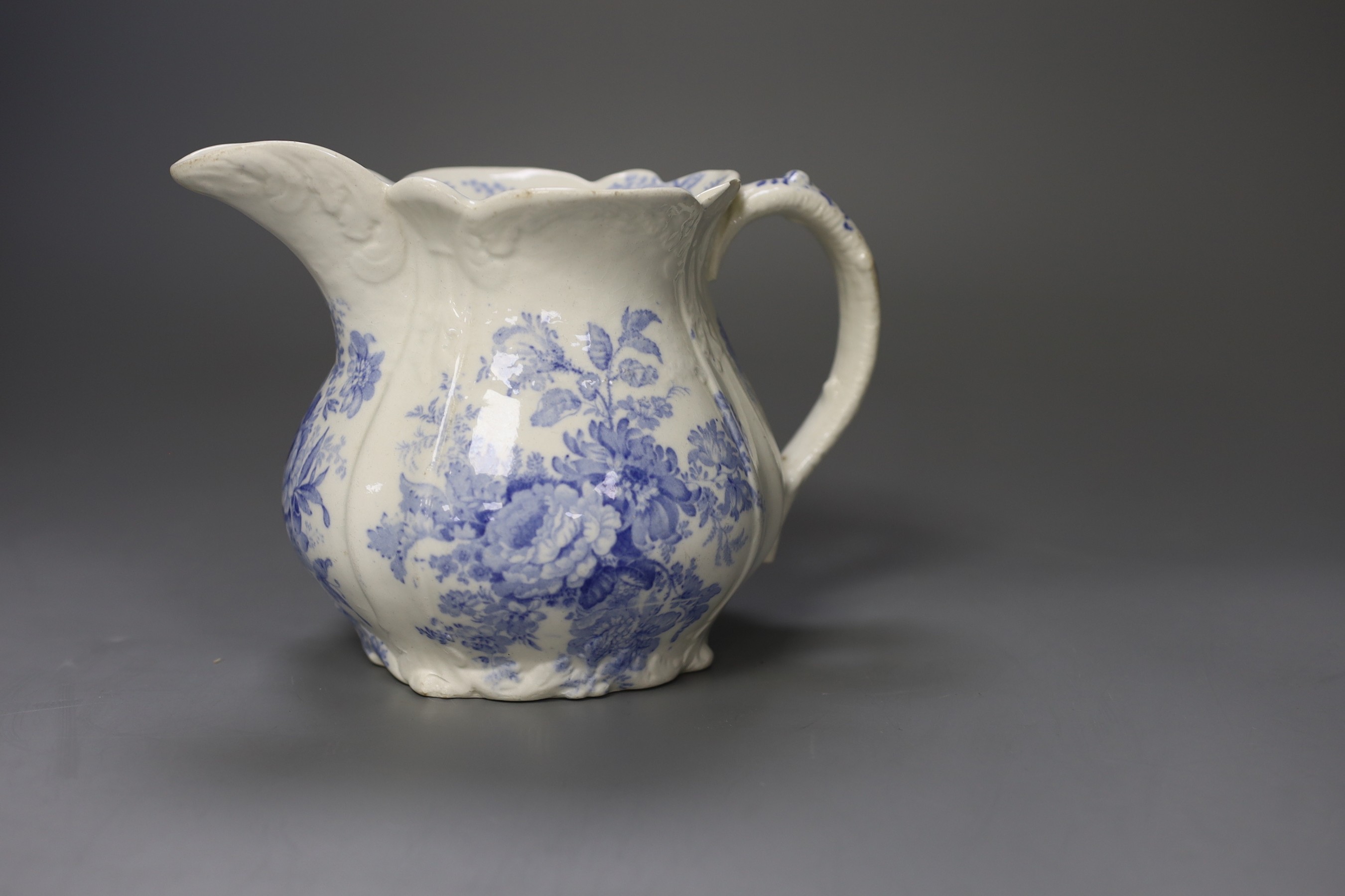 A blue and white part tea set